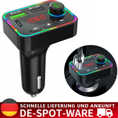 Drahtlos Bluetooth FM Transmitter USB Schnell Ladegerät Adapter Auto MP3 Player