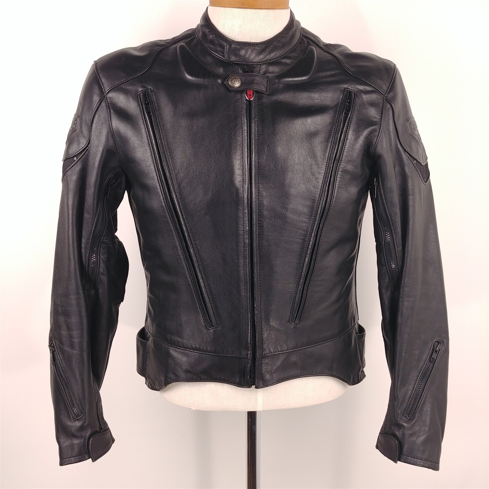 Firstgear Motorcycle Jacket Safety Riding Gear Black Sheltex Mens Size