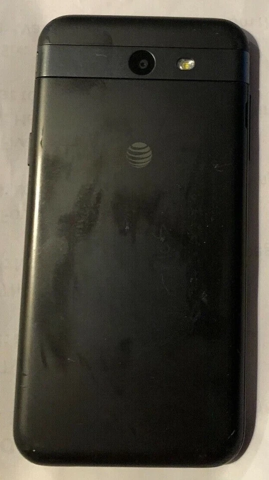 Samsung Galaxy J3 J327A Cell Phone (AT&T) Black Good Used Cracked Glass ONLY - Image 2 of 2