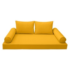  COVER ONLY -Style 1 Daybed Mattress Bolster Pillow Covers Piped Trim Twin-AD108