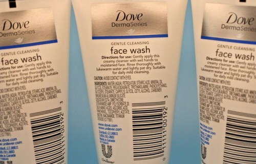 3 Tubes - Dove Derma Series Dry Skin Relief Gentle Cleansing Face Wash 1.7oz - Picture 3 of 4