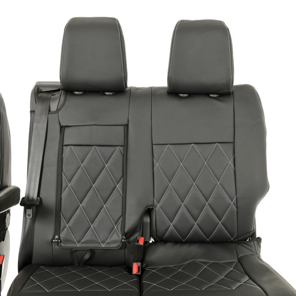 VAUXHALL VIVARO SEAT COVERS FRONT LEATHERETTE TAILORED (ALL YEARS ALL