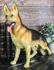 Large Lifelike Realistic Canine German Shepherd Police Dog Pet Pal Figurine