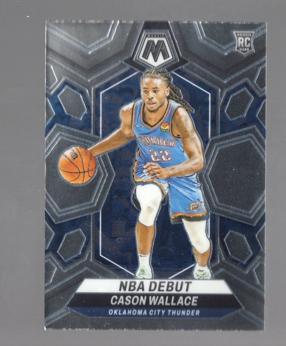 2023-24 Panini Mosaic Rookie Cason Wallace NBA Debut #258 Thunder RC