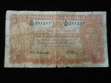 Australian 1949 Coombs Watt Ten Shillings Banknote (AB03)