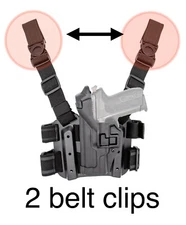 BLACKHAWK Serpa CQC Holster drop leg Belt Clips - Black Hook & Loop Replacement