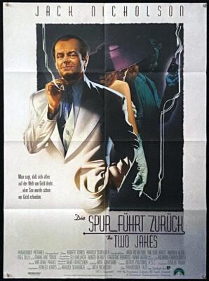 F239 TWO JAKES German Poster '90 cool full-length art of smoking Jack Nicholson
