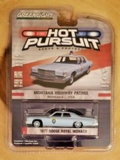 Greenlight Hot Pursuit 1977 Dodge Royal Monaco 1:64 Diecast Police Montana HP