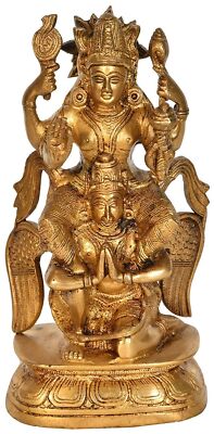 Vishnu auf Garunda   Messingstatue, Höhe 20,3 cm