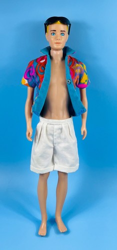 Vintage 1960 Ken Barbie Doll Blonde Painted Hair Mattel Straight Leg "In Hawaii" - Picture 4 of 24