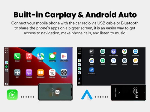 JOYING 8+128G 13.3 inch Single Din Android Auto Car Stereo Support Apple CarPlay - Picture 7 of 16