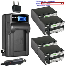 Kastar Battery LCD AC Charger for Canon BP-970G BP-945 & Canon MV20 MV20i MV100