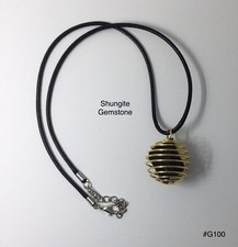 Shungite Pendant with Leather Strap