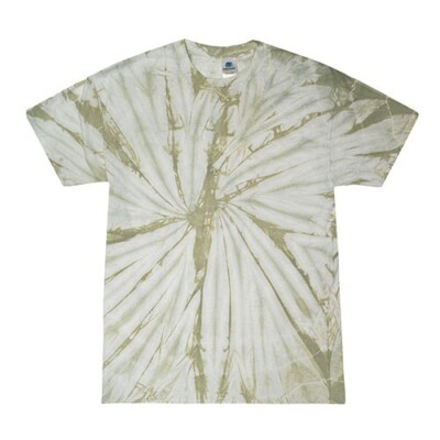 Multi-Color Tie Dye Spider T-Shirts,  Adults Short Sleeve Cotton Colortone