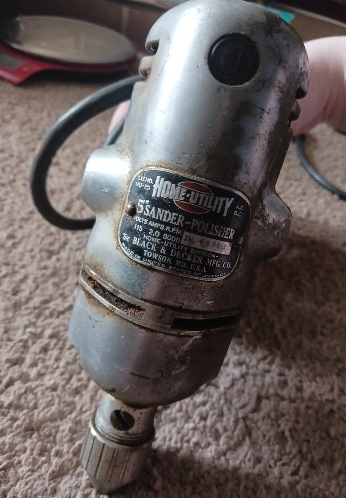 Vintage 1950s Black & Decker 5 Orbital Sander Polisher Home Utility Works