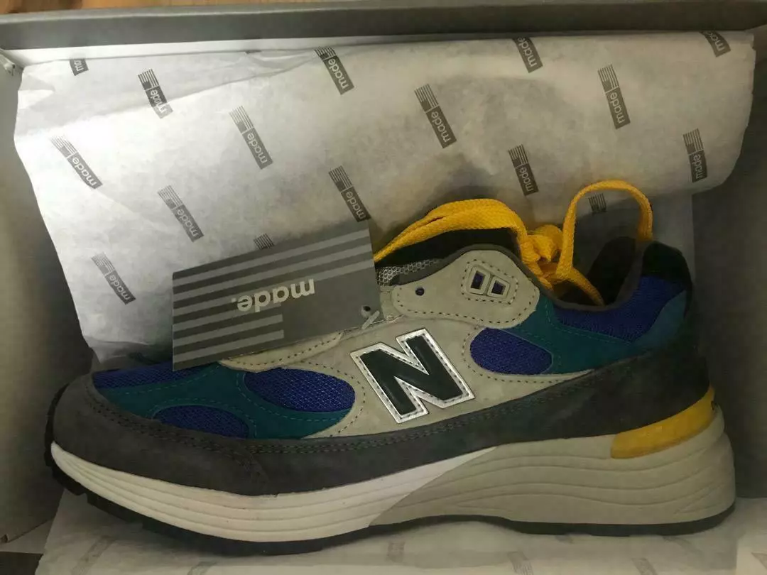 2021 New Balance 992 Billy s Exclusive Grey Green Yellow Made In