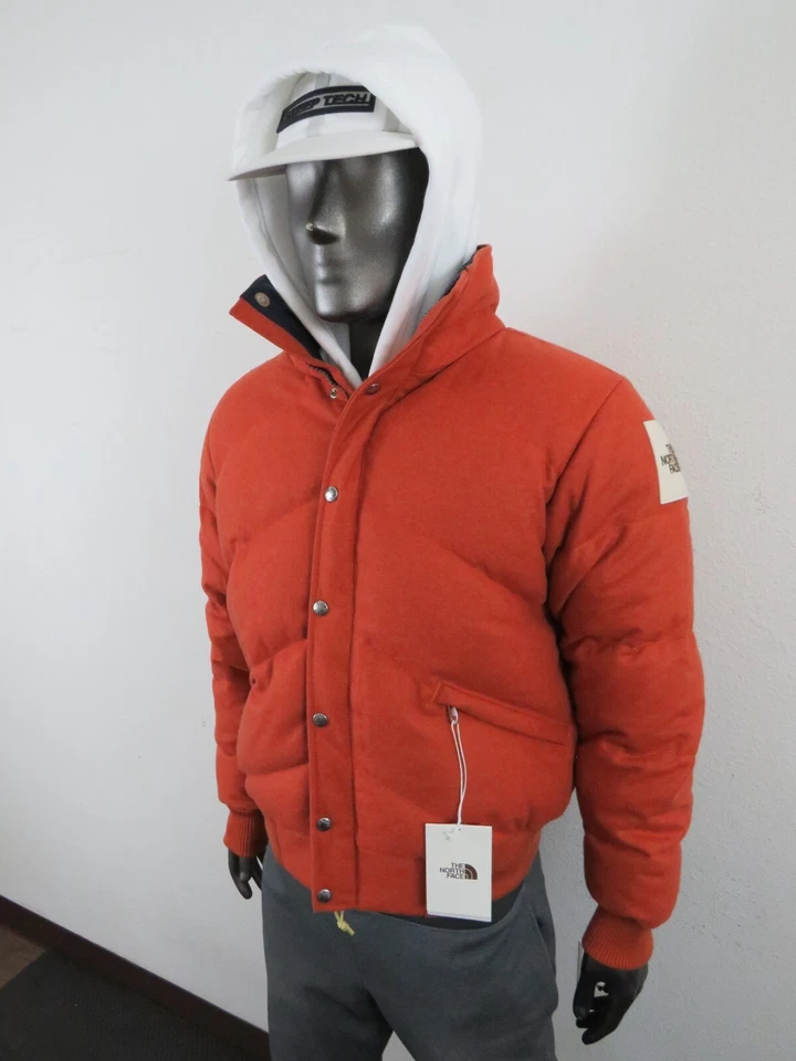NWT Mens The North Face Brown Label Wool Larkspur Down Insulated Jacket - Orange - Image 4 of 4