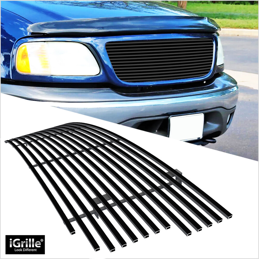 For 99-03 Ford F150/Lightning/Harley Davidson Black Billet Grille