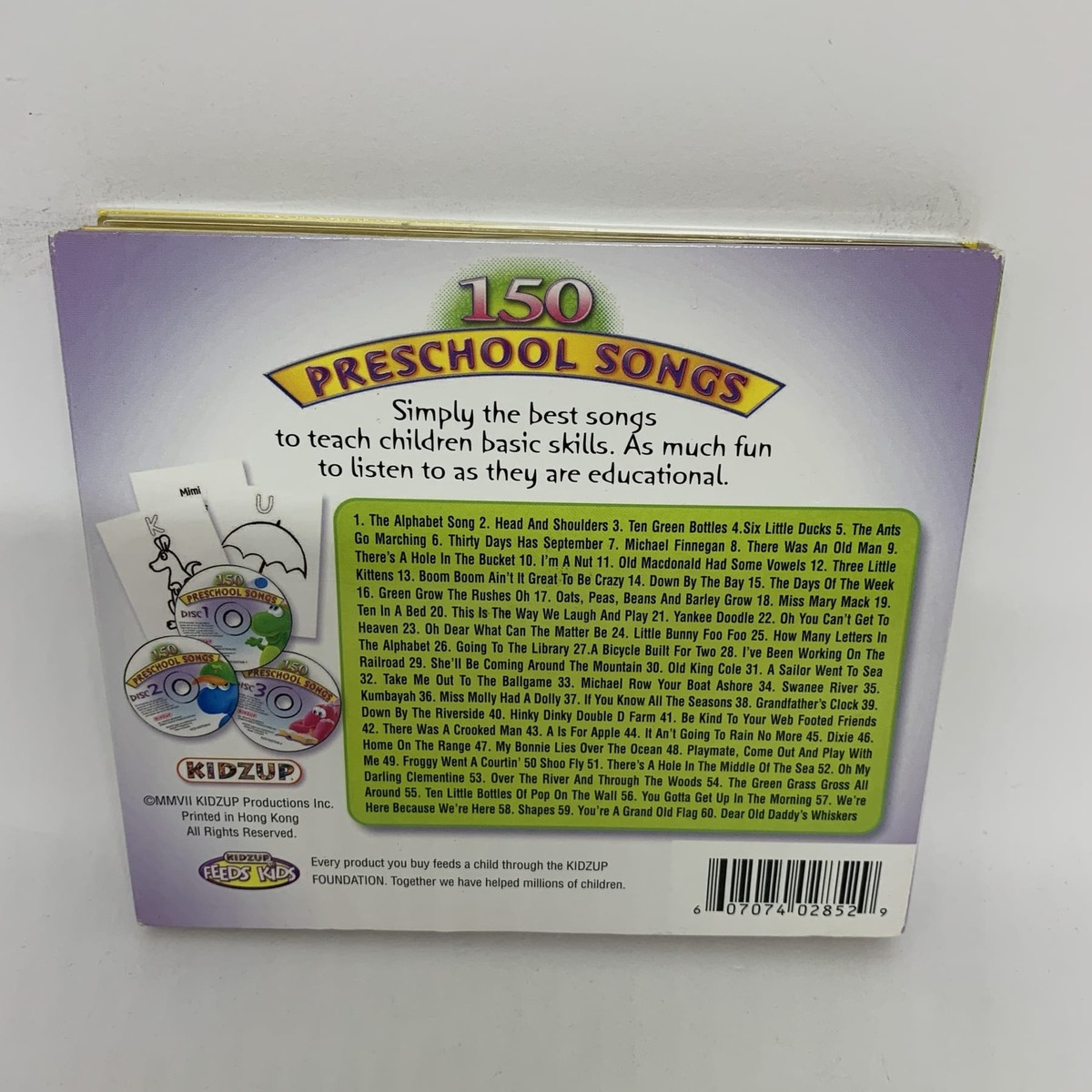 Kidzup 150 PRESCHOOL SONGS CD Kids Song Compilation GOOD