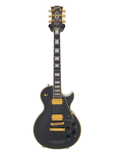 Electric Guitar Gibson Les Paul Custom Ebony Black 1989 with Hard Case