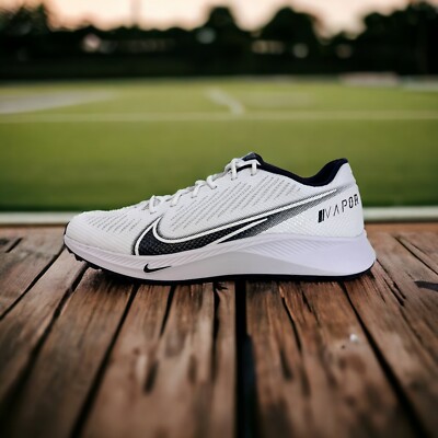 Nike Vapor Edge Turf White Navy Football Shoes Mens Size 12 CV6353-102 