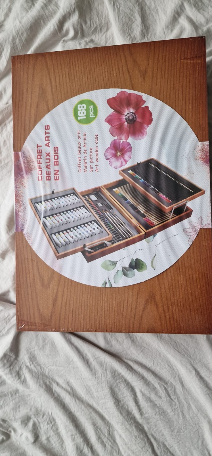 Coffret peinture bois de 168 pièces, le cadeau artistique idéal pour adolescents