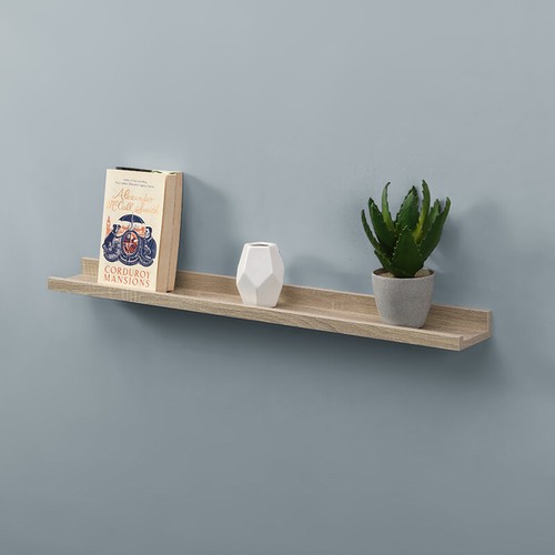 Set of 2 Shelf Photo Wall Mounted Floating Shelves Decoration 48cm 80cm Wide - Picture 11 of 16
