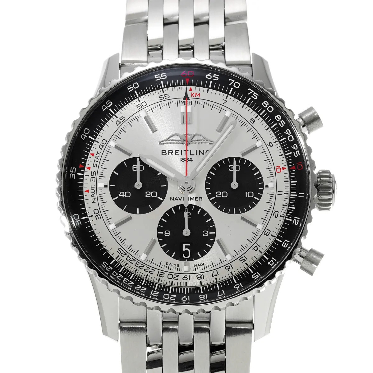 Breitling Navitimer AB0138241G1A1 AB0138) Silver Black