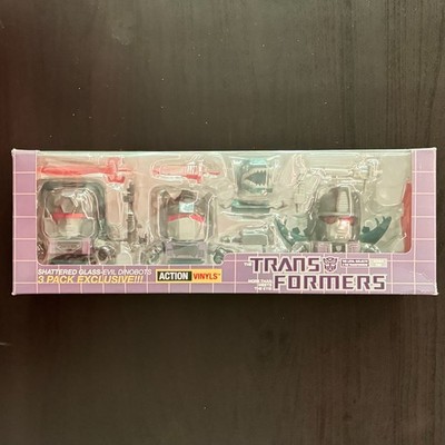 Loyal Subjects Transformers 3 pack SDCC 2014 Shattered Glass Dinobots Grimlock