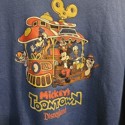 Vintage Disney Mickey's Toontown Trolley Donald Goofy Sweatshirt One Size