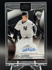 2025 Topps Chrome Black - Autographs Will Warren #CBA-WWA (AU, RC) Yankees