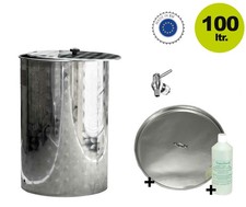 Saftfass Edelstahl mit Schwimmdeckel 100 Liter Fass f&uuml;r Saft S&uuml;&szlig;most Apfelsaft