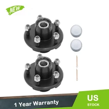 Pre-Greased Trailer Hub Kit (RHI-150-PG-PR) 5 Bolt on 4-1/2" Bolt Circle - Pair
