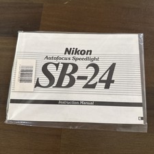 Genuine Nikon Autofocus Speedlight SB-24 Instruction Manual New