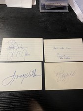 Signed Index Cards Auto KC Jones, Paul Arizin, Lenny Wilkens, Paul Westphal Jsa