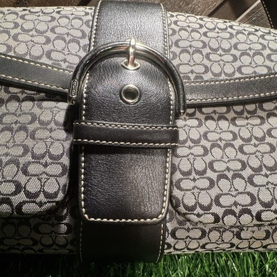 バッグ Coach Soho Bag Signature Gray Black VTG Coach SoHo Signature Shoulder Bag 1463 Y2K Rare Grey Black | eBay