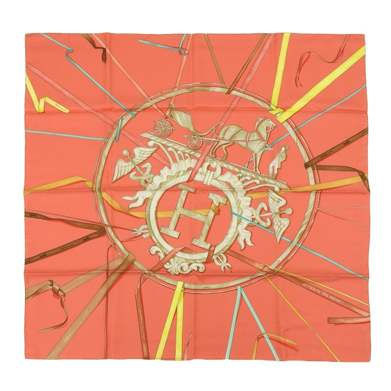 Hermes Carre 90 Scarf Silk Orange Attrape Tes Reves Get Your Dreamsarrival
