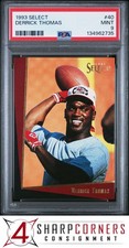 1993 SELECT #40 DERRICK THOMAS CHIEFS HOF POP 2 PSA 9