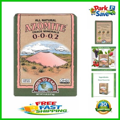 Organic Azomite Powder - Essential Trace Minerals for Thriving Plants, 5 lb
