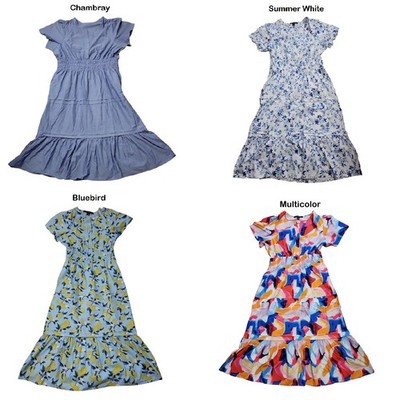 French Connection Women's Short Sleeve Buttons Maxi Dress