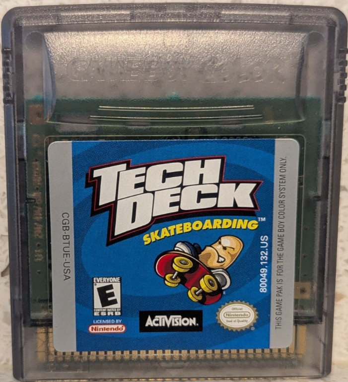 Tech Deck Skateboarding Nintendo Game Boy Color Authentic Cartridge GBC