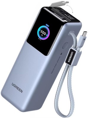 UGREEN - Nexode 200W 25,000mAh Power Bank with 2 Built-in Cables, Portable Ch...