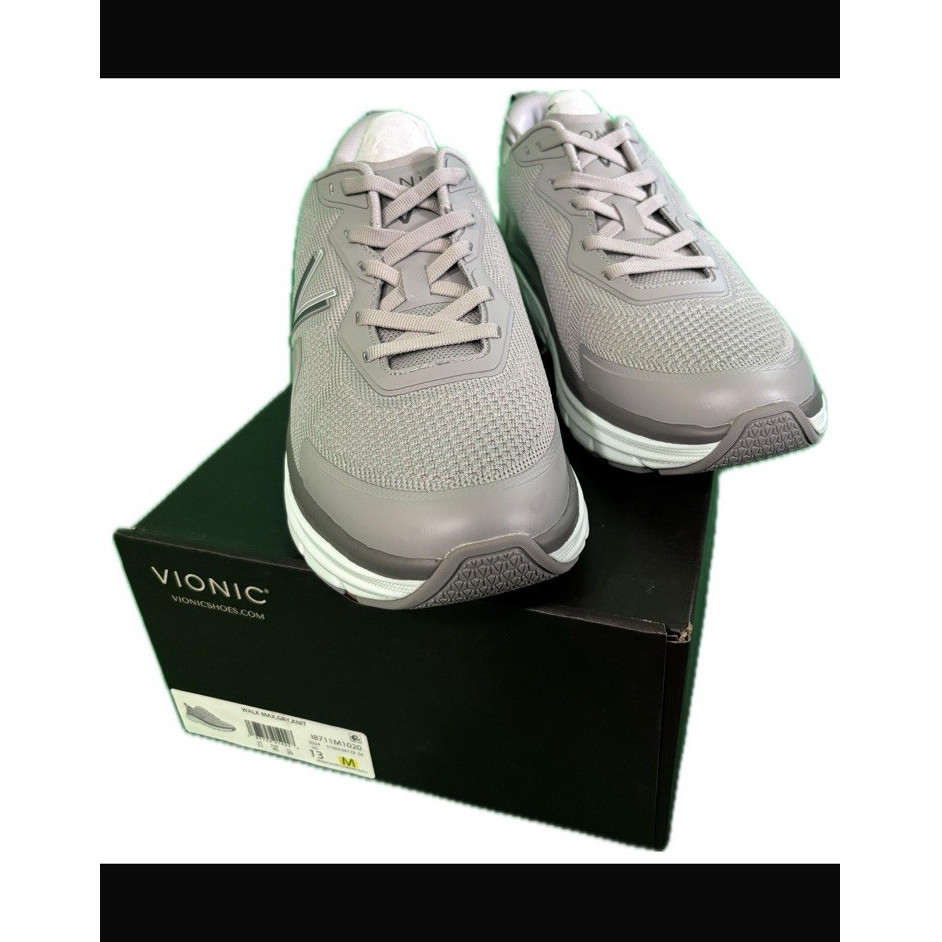Vionic Walk Max Lace Joint Gray Men's Low Top Lace-Up Athlet