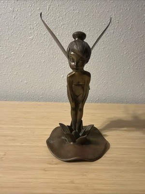 Tinkerbell Bronze Statue Disney 25 Year Cast Member Service Award  discontinued