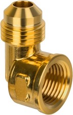 3/8" Male Flare to 3/8" NPT Female 90 Degree Brass Elbow Flare Fitting US