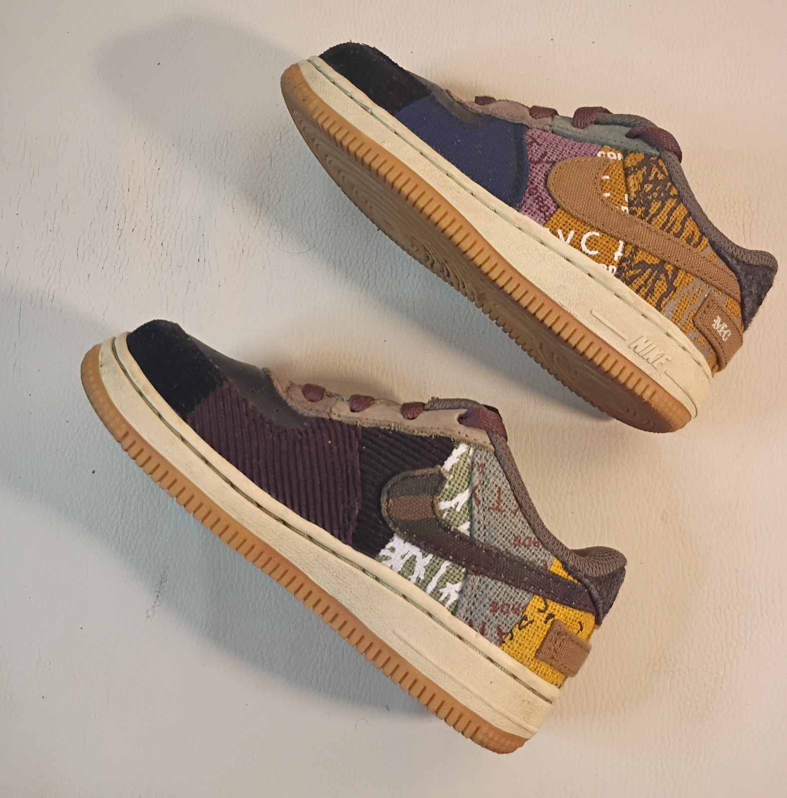 NIKE Air Force 1 Low Travis Scott Cactus Jack TD CT0911-900 Kids 9C