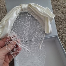 NEW Kristin Ess Hair The Veil Headband Bright White Vintage Inspired Bride NIB