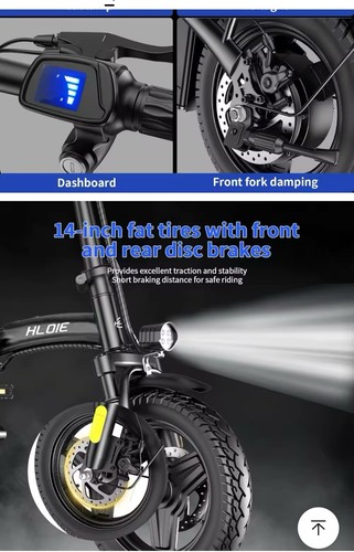 e bikes 14in 400 W 48 V Ship ๐บ๐ธ Only Certified UL 2849 Standards - Picture 4 of 5