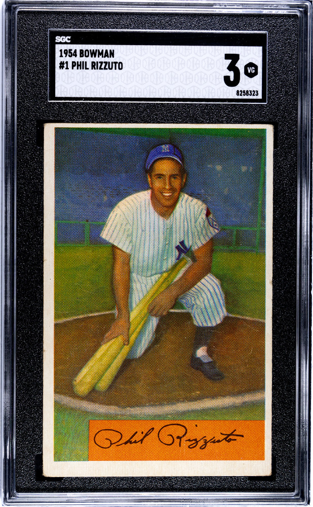 1954 Bowman #1 Phil Rizzuto -- HOF SGC 3 VG!!