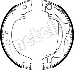 Rear Axle Metelli 53-0446 Brake Shoe Set, Parking Brake for Toyota
